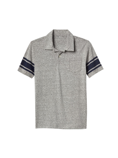 

GAP Boys Grey Stripe-Sleeve Pocket