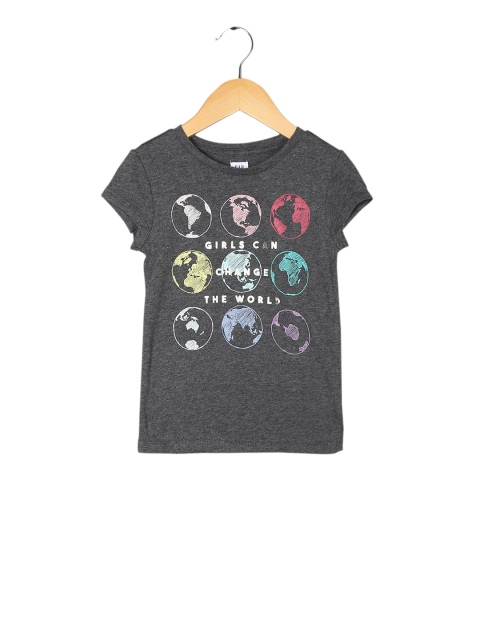 

GAP Girls Grey Graphic Short Sleeve T-shirt