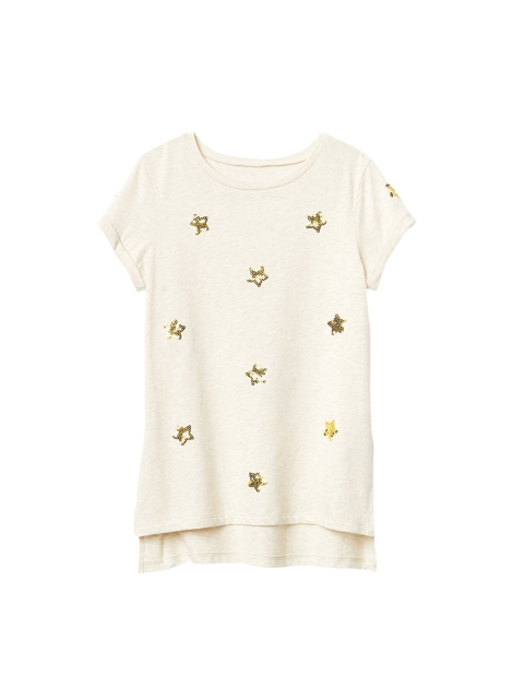 

GAP Girls Off-White Sequin Print T-shirt