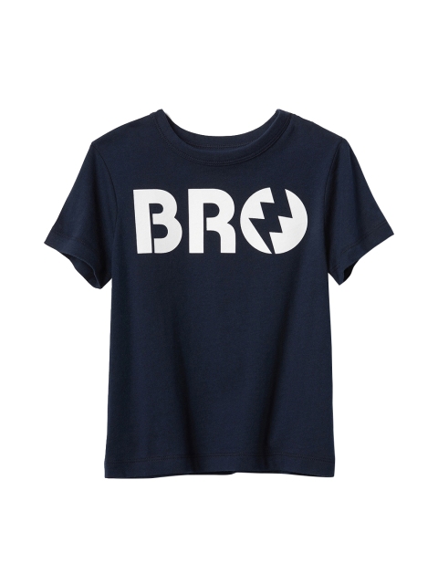 

GAP Boys Blue Printed Round Neck T-shirt