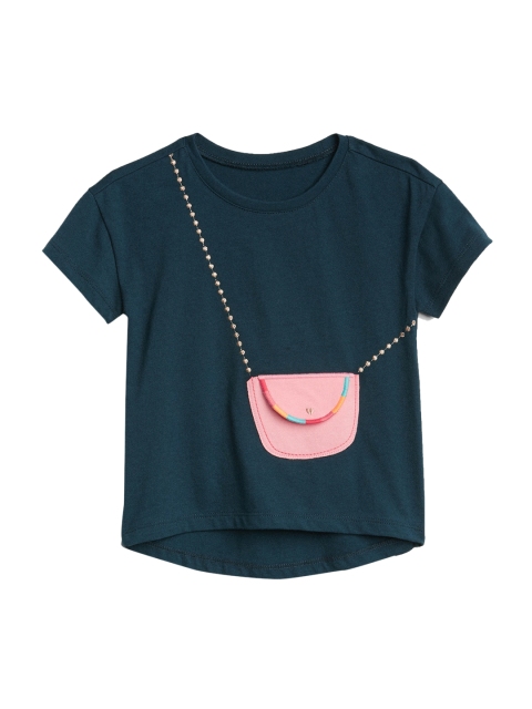 

GAP Toddler Girl Teal Blue Flappy Graphic T-shirt