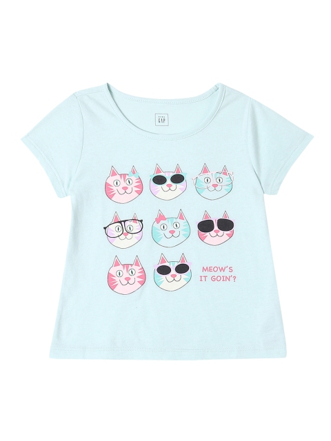 

GAP Toddler Girl Blue Short Sleeve Graphic T-shirt