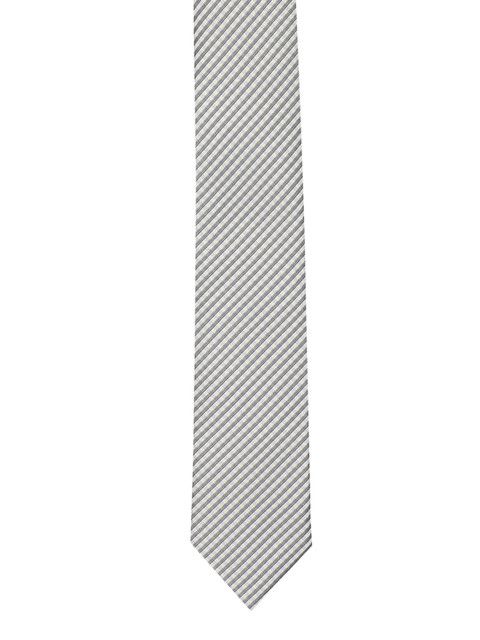 

V Dot Grey Striped Broad Tie