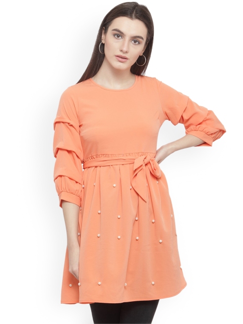 

plusS Orange Solid Tunic