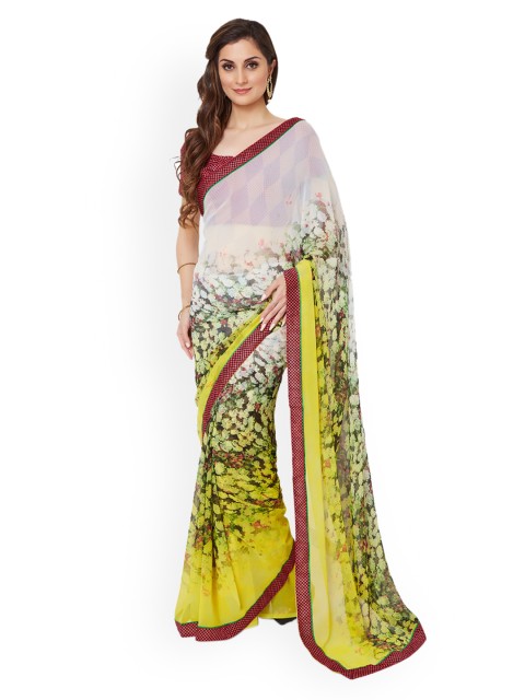 

Shaily Multicoloured Printed Pure Georgette Saree, Multi