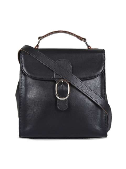 

Anekaant Black Solid Satchel