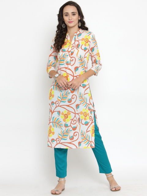 

Varanga Women Multicoloured Embroidered Kurta with Trousers, Multi