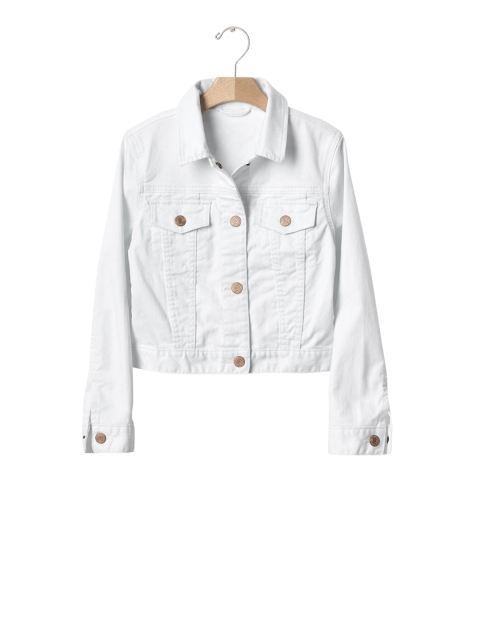 

GAP White Girls 1969 Short Stain Resistant Denim Jacket
