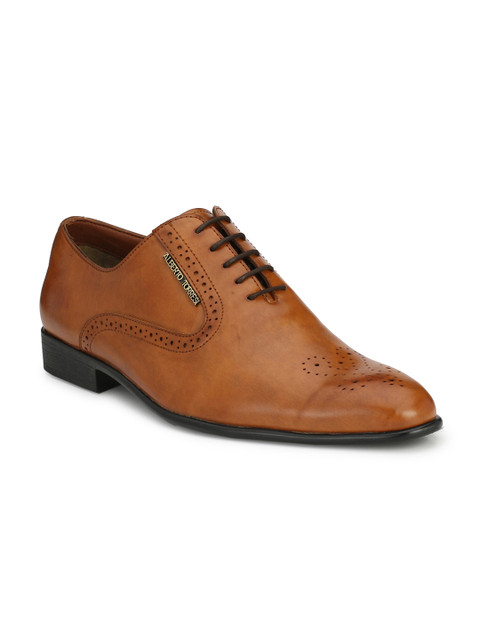 

Alberto Torresi Men Tan Brown Solid Terceira Oxfords