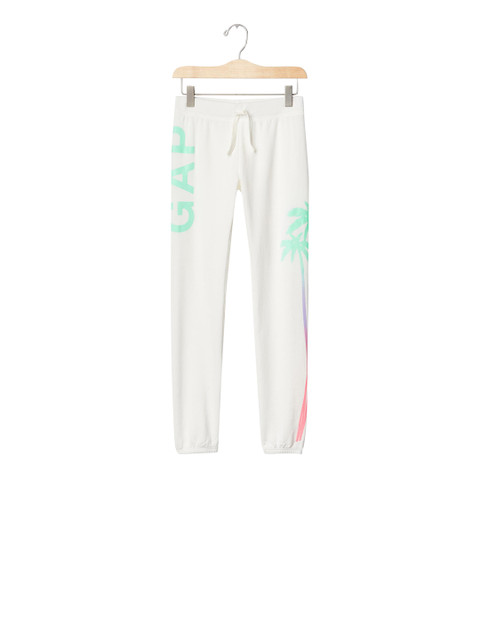 

GAP Girls' White Graphic Sweats
