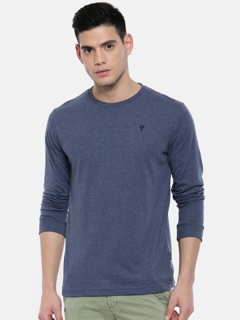 

Classic Polo Men Blue Solid Round Neck T-shirt