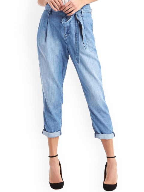 

GAP Women's Blue Tencel Paper Bag Pants
