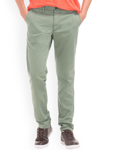 

GAP Men's Green Vintage Washed Slim Fit Khakis