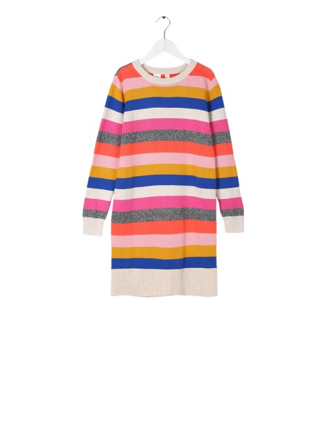 

GAP Girls' Multicoloured Stripe Crew Neck Sweater, Multi