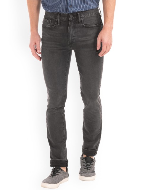 

GAP Men Black Destructed Skinny Fit Jeans