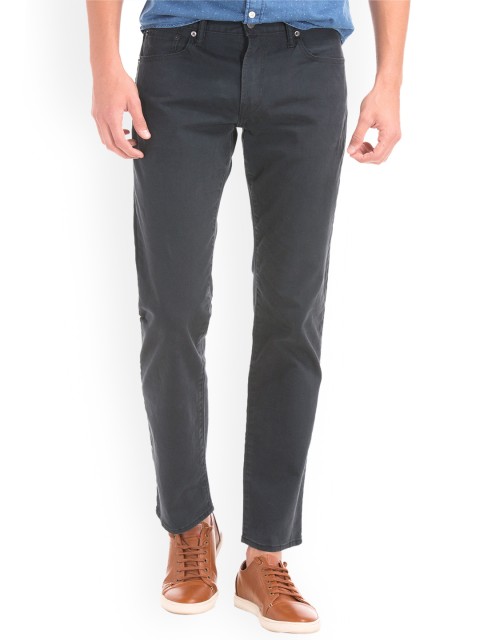 

GAP Men Black Stretch 1969 Broken Twill Straight Fit Jeans