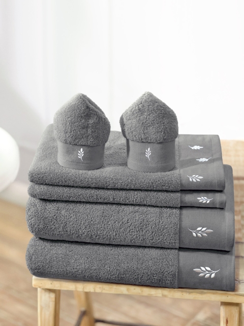 

Swiss Republic Grey Set of 6 Cotton 700 GSM Towels