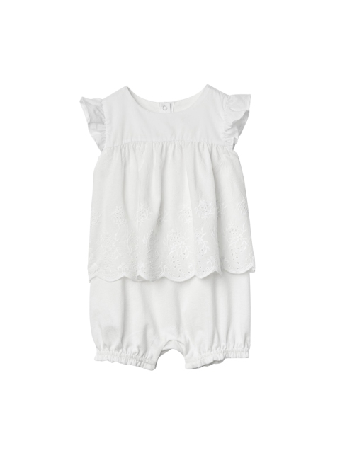 

GAP Baby White Eyelet Double Layer Shorty One Piece