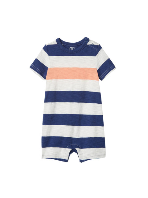 

GAP Baby Blue And Grey Stripe Shorty One-Piece