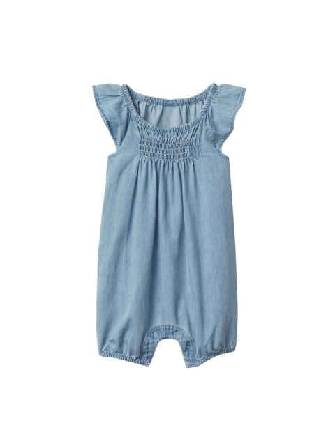 

GAP Baby Blue Chambray Flutter Shorty One-Piece