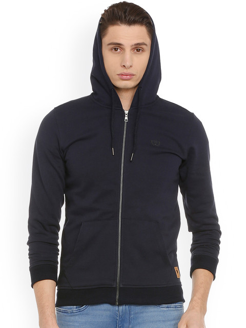 

Van Heusen Sport Men Navy Blue Solid Hooded Sweatshirt