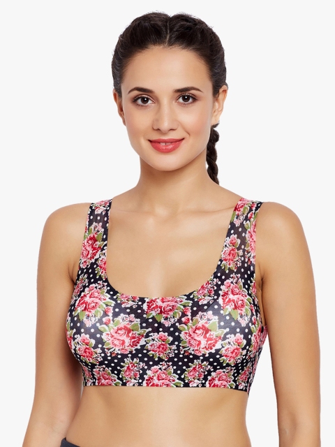 

Lebami Black & Red Printed Non-Wired Lightly Padded Everyday Bra LA1-Blackred_36
