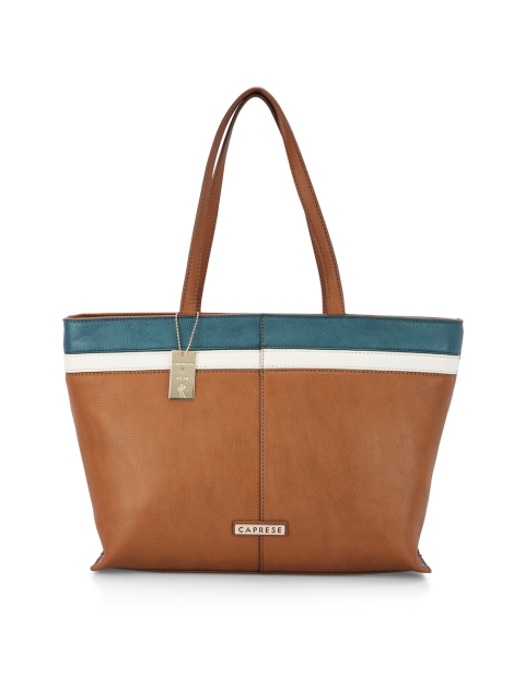 

Caprese Tan-Brown & Green Solid Shoulder Bag