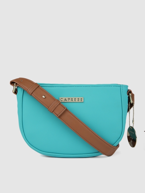 

Caprese Turquoise Blue Solid Sling Bag