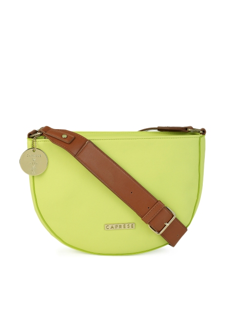 

Caprese Lime Green Solid Sling Bag