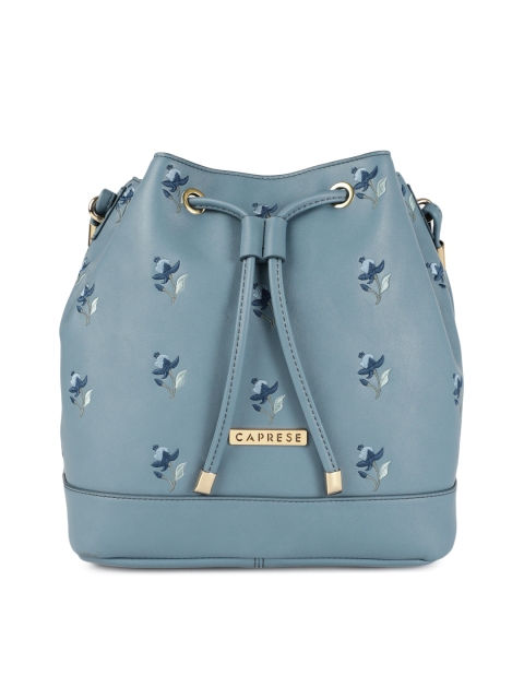 

Caprese Blue BLOSSOM Embroidered Shoulder Bag