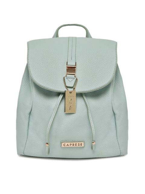 

Caprese Women Mint Green Solid Medium Backpack