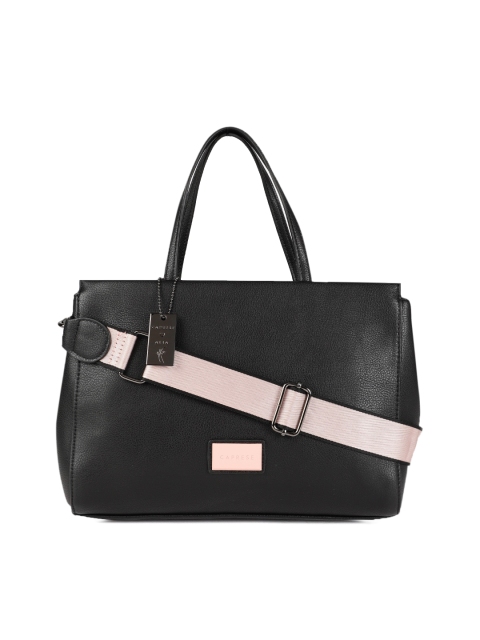 

Caprese Black Solid Handheld Bag