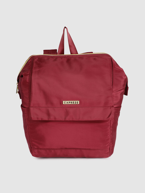 

Caprese Women Maroon Solid CARINA Backpack