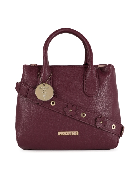 

Caprese Maroon LARISA Textured Handheld Bag