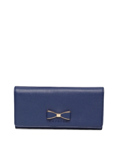 

Caprese Women Blue Solid Three Fold Wallet