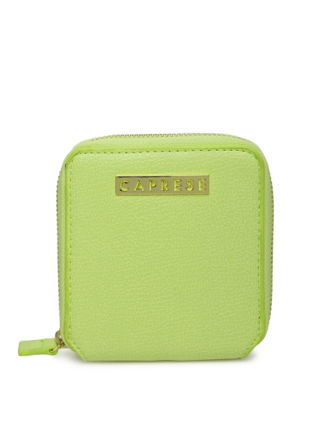 

Caprese Women Yellow Solid Zip Around Wallet