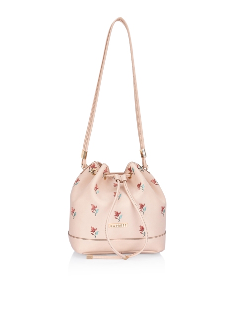 

Caprese Peach-Coloured Printed Shoulder Bag