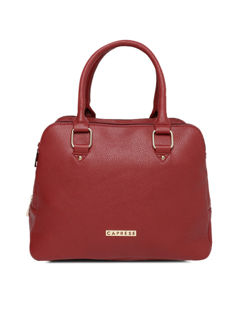 

Caprese Maroon Solid Handheld Bag