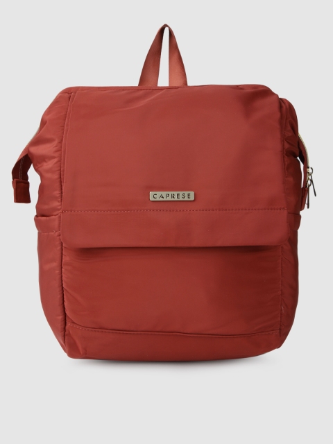 

Caprese Women Rust-Coloured CARINA Solid Backpack