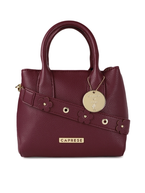 

Caprese Maroon Solid Handheld Bag
