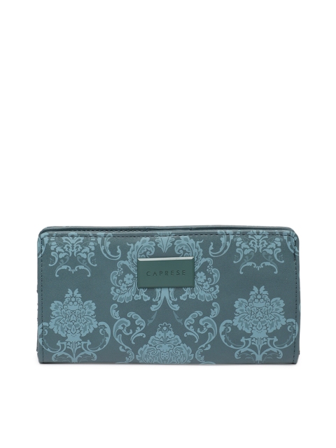 

Caprese Women Teal Printed Two Fold Wallet