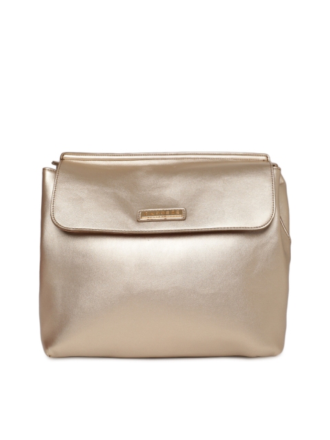 

Caprese Women Gold-Toned Solid Backpack