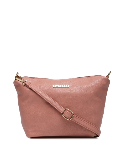 

Caprese Pink Solid Sling Bag