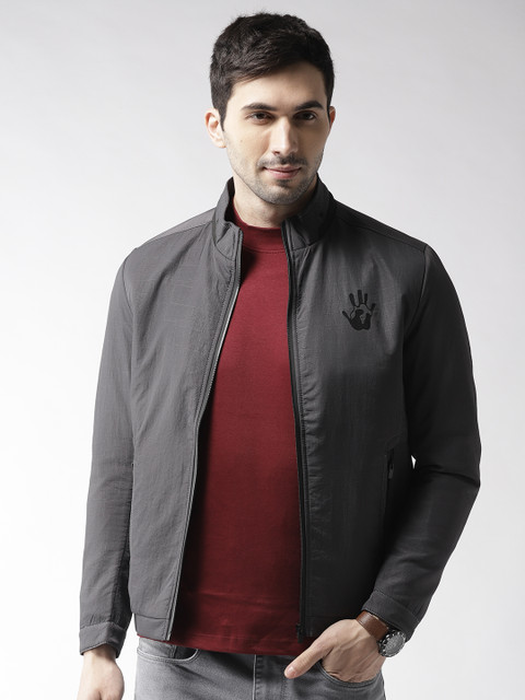 

Fort Collins Men Grey Solid Tailored Jacket