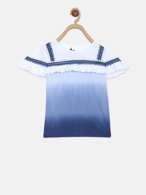 

Blue Giraffe Girls Blue Dyed Top