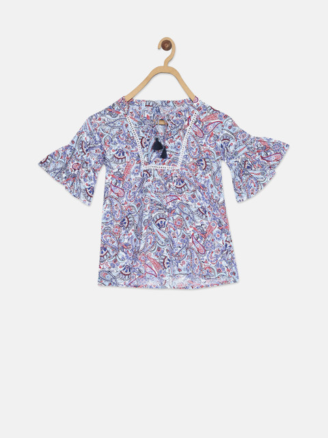 

Blue Giraffe Girls Multicoloured Printed Top, Multi