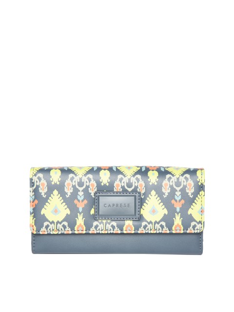 

Caprese Women Grey Printed Two Fold Wallet