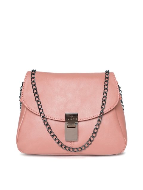 

Caprese Pink Solid Sling Bag