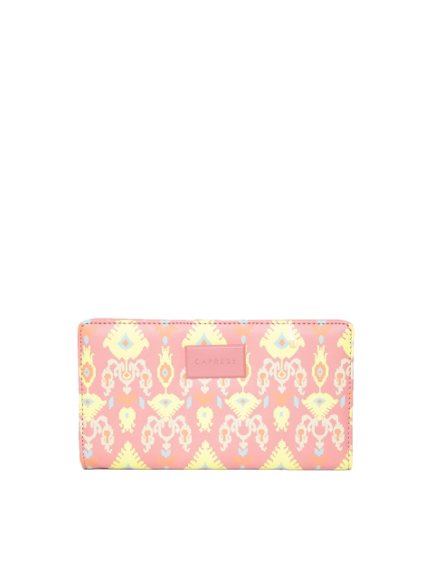 

Caprese Women Pink Printed Two Fold Wallet