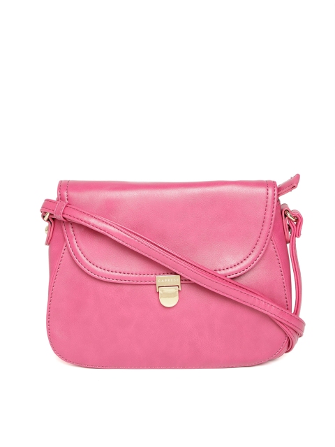 

Caprese Pink Solid Sling Bag